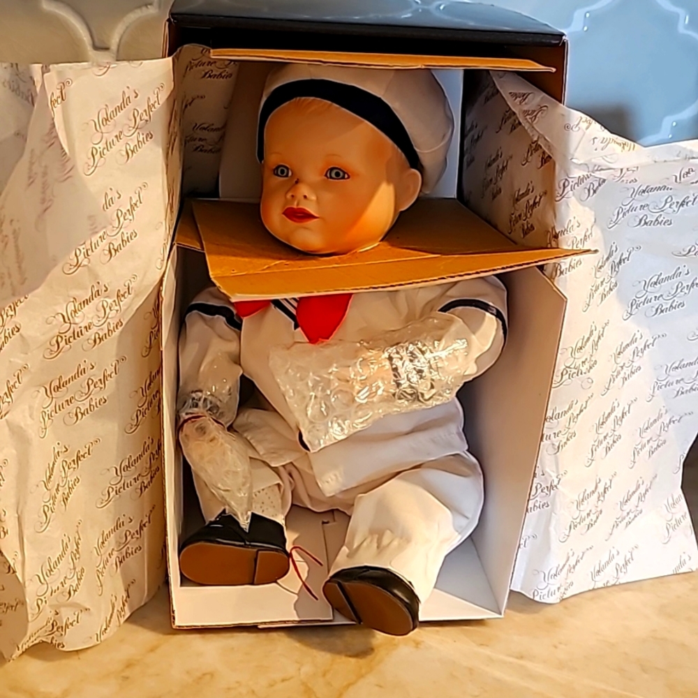 Little sailor porcelain doll nwt